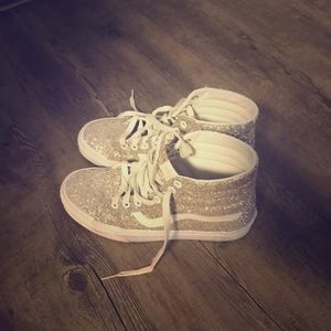 Silver Sparkly Vans Sk8-Hi